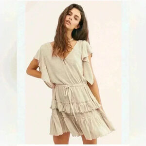 Free People FP Beach Harper Mini Dress linen blend dress size XS